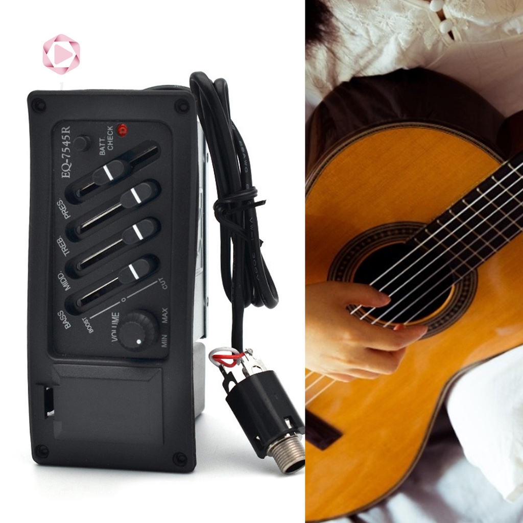 Bộ Cân Bằng 4 Băng Tần Độ Nhạy Cao Chuyên Dụng Cho Đàn Guitar Acoustic