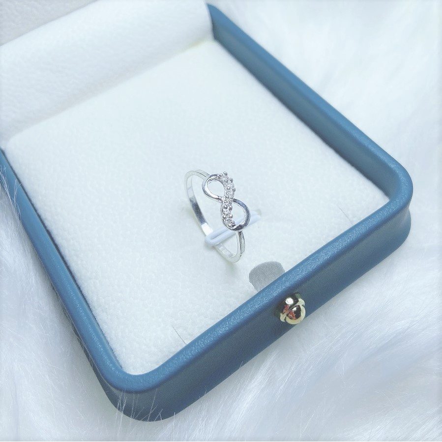 Nhẫn Bạc nữ mặt hình vô cực, chất liệu bạc ta cao cấp - Trang sức bạc Evasilver