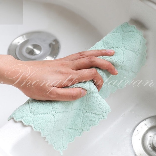 Khăn lông 2 mặt đa năng, tái sử dụng khổ 24*14cm