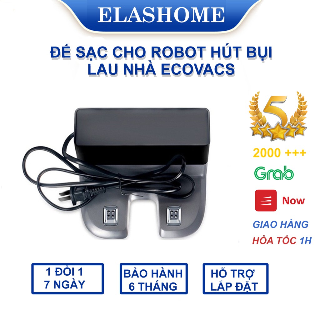 Đế Sạc Robot Hút Bụi và Lau Nhà Elas Home Ecovacs Deebot Chính Hãng Dùng Cho Tất Cả Các Dòng