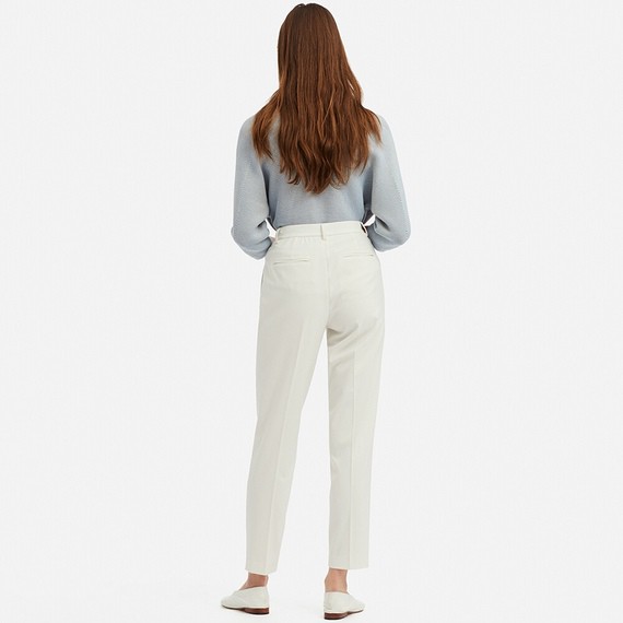 Quần tây công sở UNIQLO sọc đứng trắng