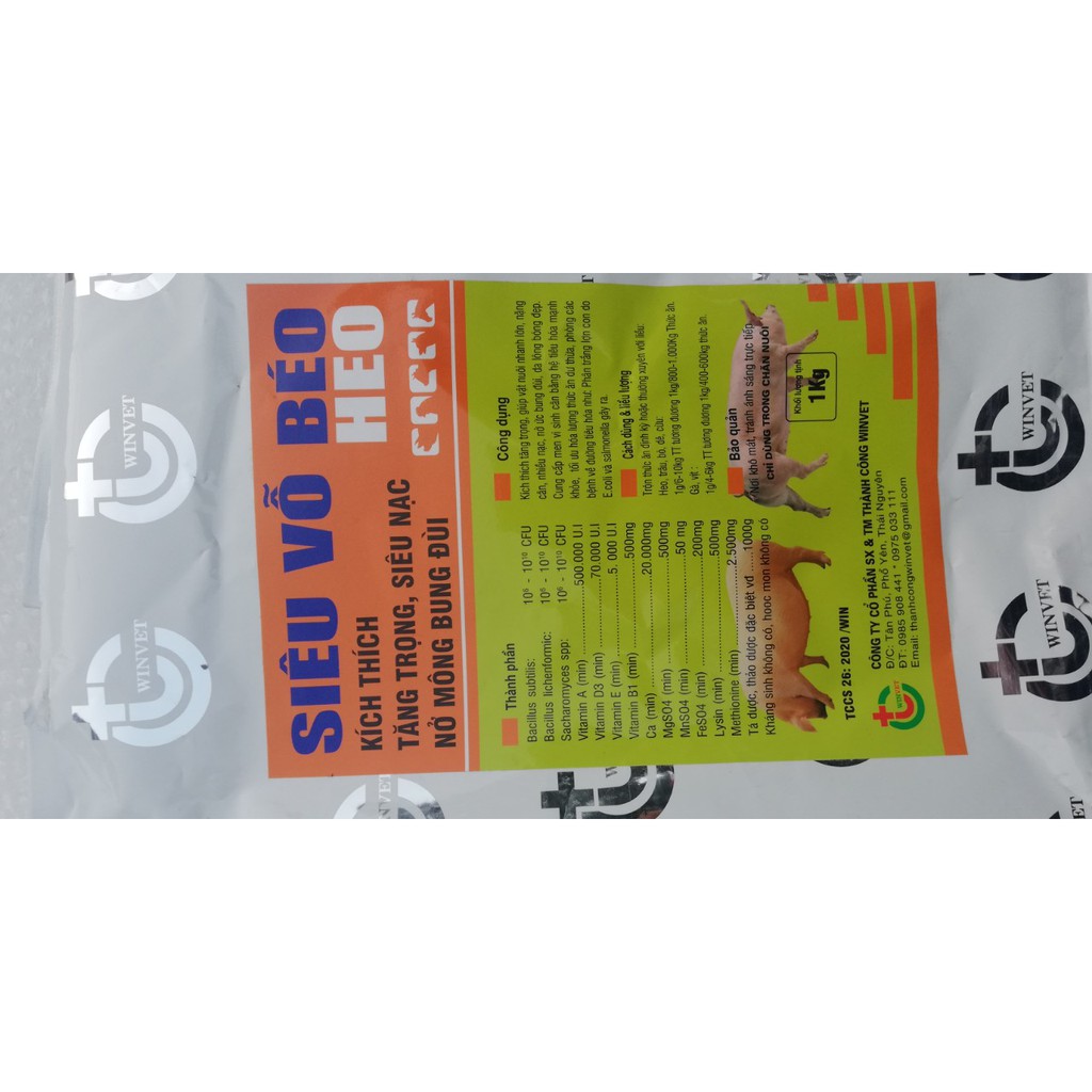 Siêu Vỗ Béo Heo ( Lợn) 1kg/1 túi | BigBuy360 - bigbuy360.vn