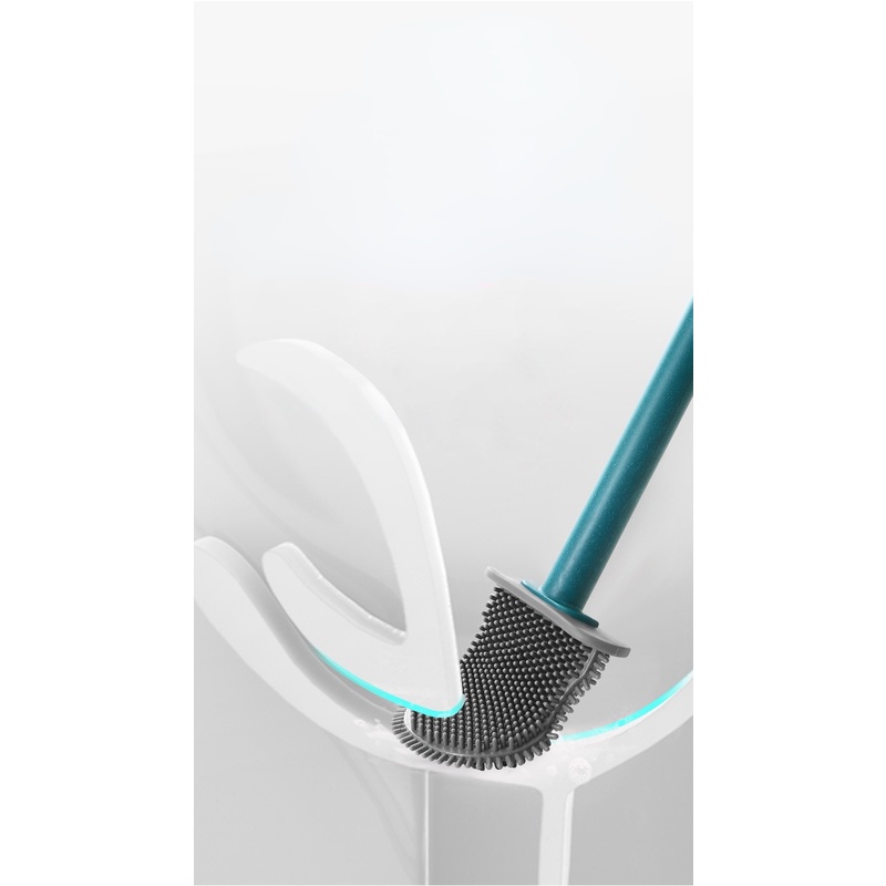 Bàn Chải Vệ Sinh toilet Cán Dài Bằng silicone Tiện Dụng