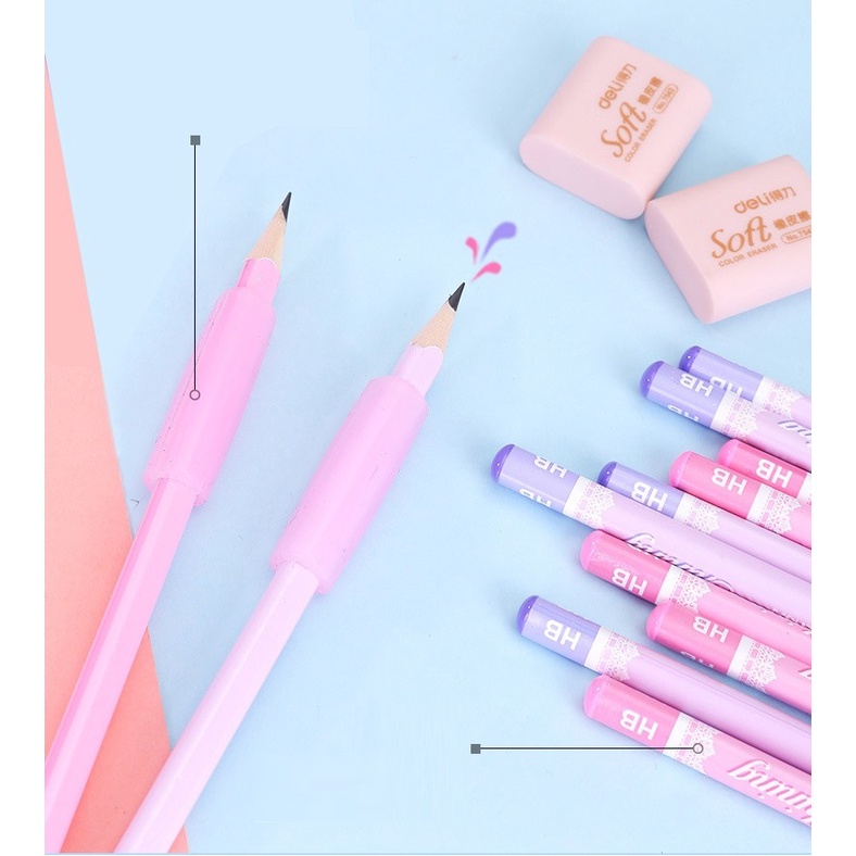 Set quà tặng bộ dụng cụ học tập cao cấp Deli cho bé trai và bé gái