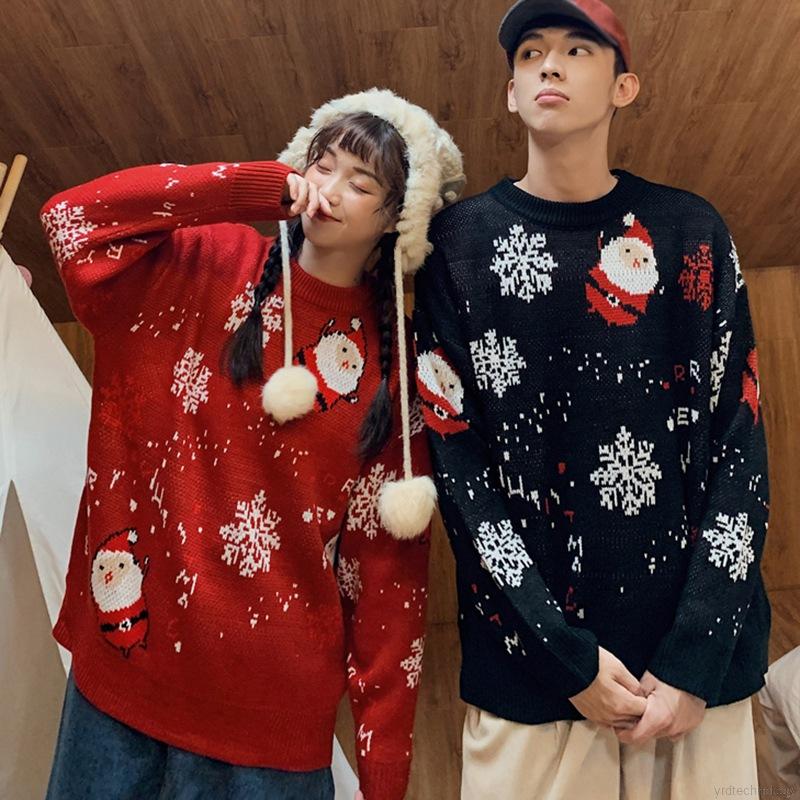 Áo Sweater Dáng Rộng Dày Dặn Ấm Áp Theo Phong Cách Thu Đông Dành Cho Các Cặp Đôi
