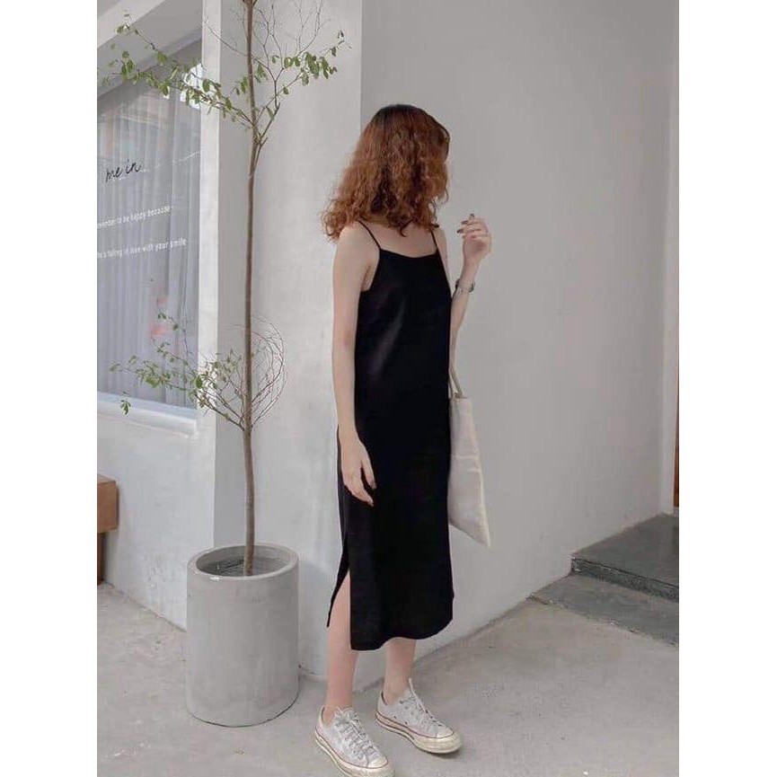 [Qùa Tặng Dây Buộc Tóc Bạn Nhé] Váy 2 dây, đầm xuông- chất đũi lụa cực mát siêu hot đủ màu - Lavender 1994(hàng có sẵn) | BigBuy360 - bigbuy360.vn