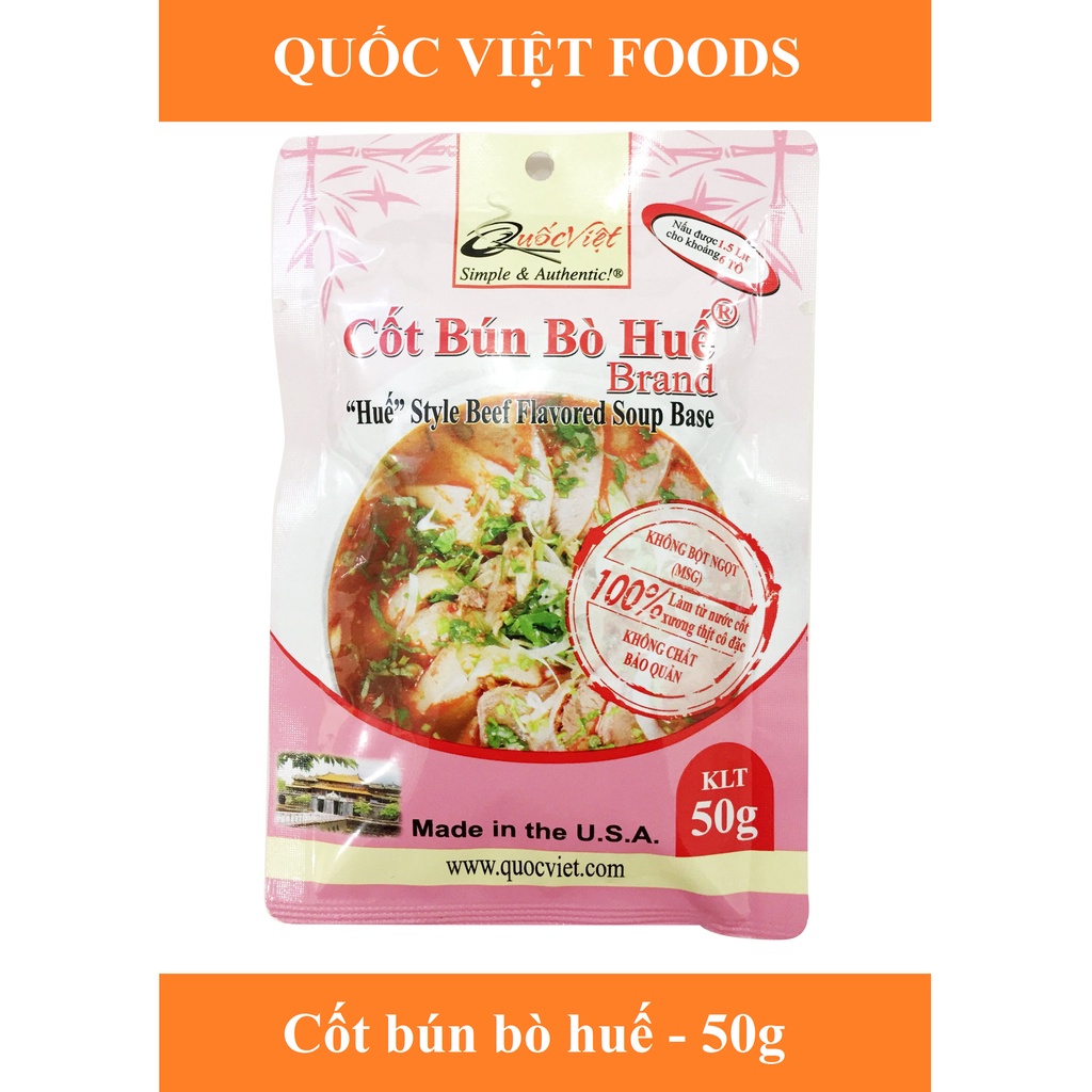 Gia Vị Nấu Bún Bò Huế Cốt Quốc Việt Foods - Gói 50G