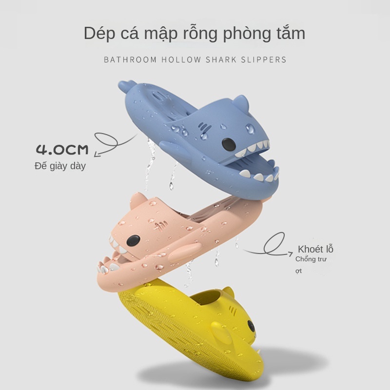 Dép cá mập Cá Mập Dép Massage Đáy Dép Đi Trong Nhà Tắm Người Lớn Chống Trơn Trượt Nhà Tắm Bị Rò Rỉ Dép Hợp Thời Trang Trong Nhà Nhà Ngộ Nghĩnh Dép TTC011