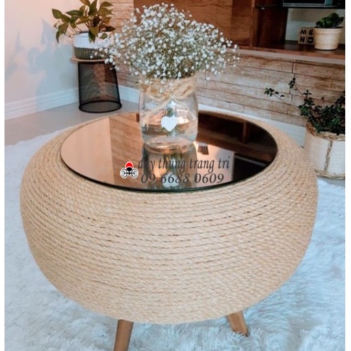 Dây thừng 10mm, handmade, decor, dây đay, cuộn dây thừng, đồ cào móng mèo, cat tree