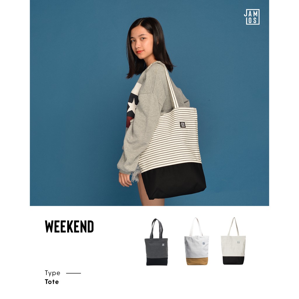 Jamlos Weekend Tote - Túi tote thời trang vải canvas