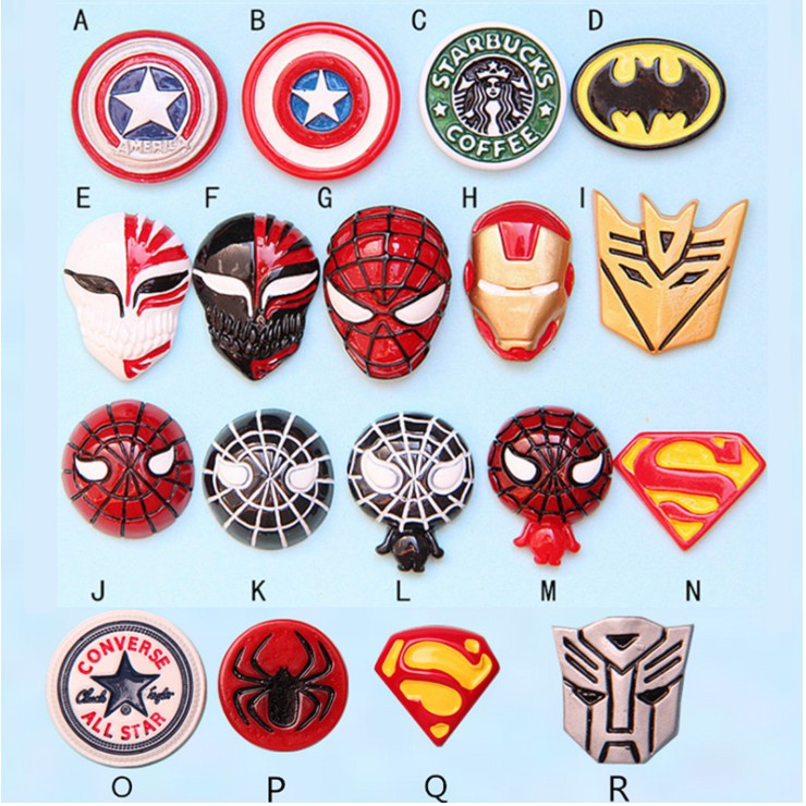 KHO-HN * Charm mặt nạ các hero Marvel và Anime cho các bạn trang trí dép Crocs, điện thoại, DIY