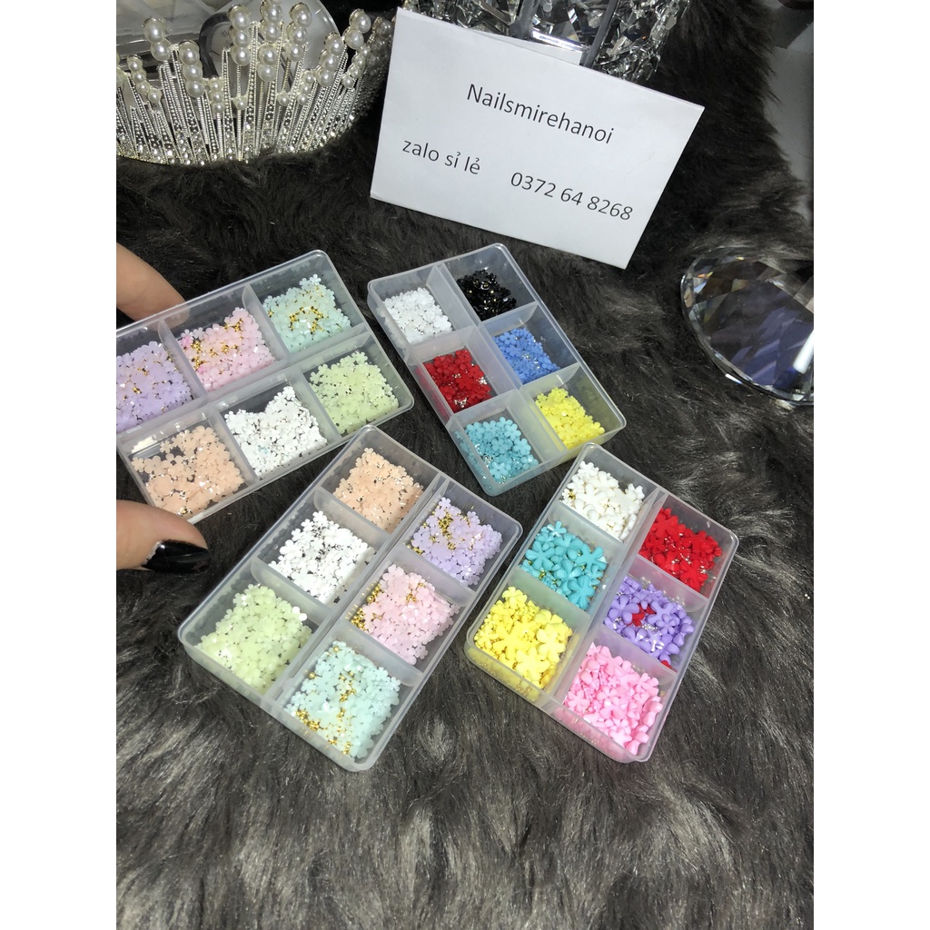 khay hoa nhí mix màu 6 ô ( miễn ship )