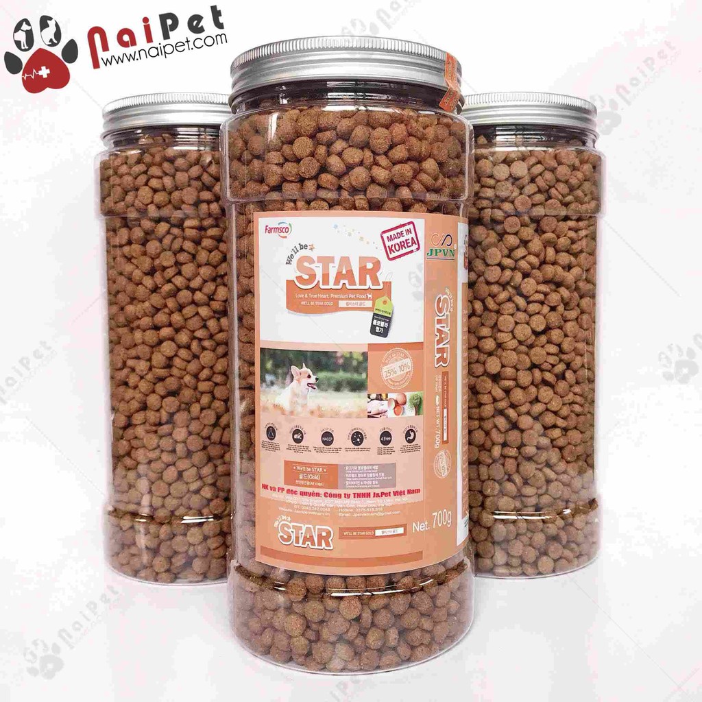 Thức Ăn Hỗn Hợp Dành Cho Chó We’ll Be Star Gold Hộp 700g