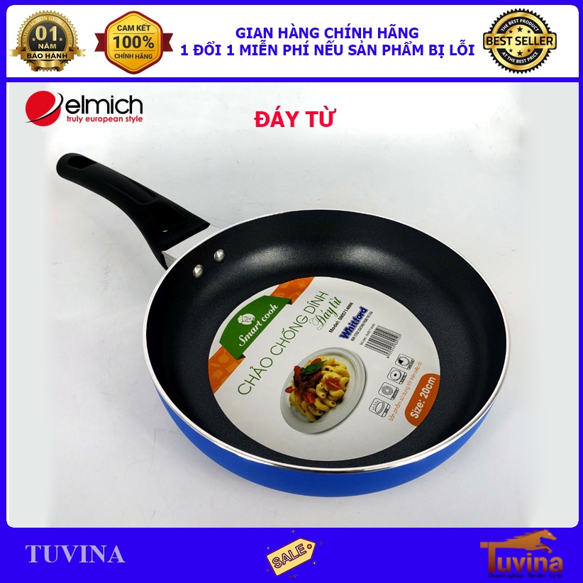 Chảo Chống Dính Đáy Từ  Elmich (Smartcook) Size 20/24/26/28/30cm SM5714MN / SM5715MN / SM5716MN / SM5717MN / SM5718MN