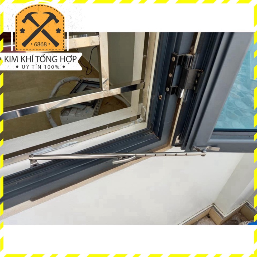 Thanh chống gió inox 304 đặc cho cửa sổ nhôm hệ, cửa nhựa lõi thép cực ký chắc chắn bộ 2 cái mẫu mới nhất 2022