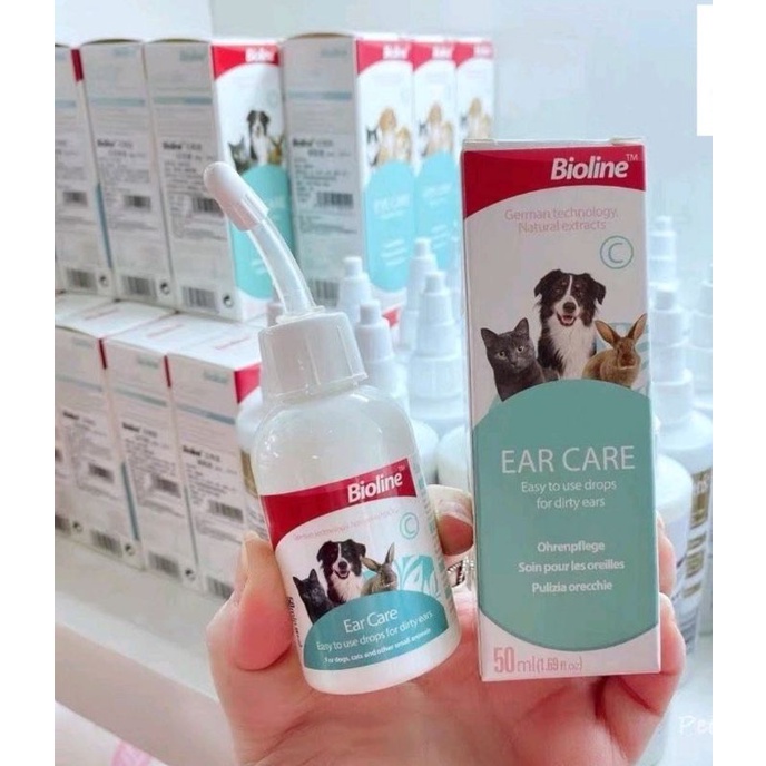 Nước Rửa Vệ sinh Tai Cho Chó Mèo Ear Care Bioline 50ml