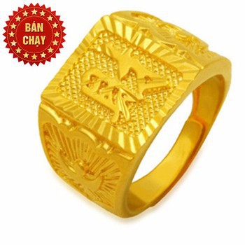 Nhẫn Nam mạ Vàng Chữ Phúc Lộc Thọ - Đủ size