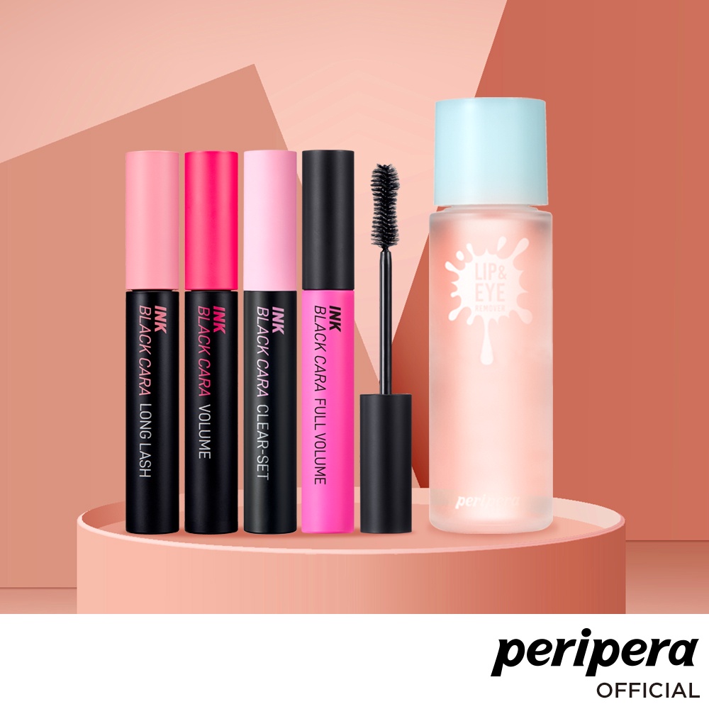 [Peripera] Ink Black Cara + Ink Lip&Eye Remover Combo