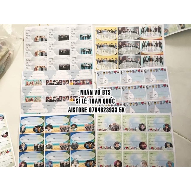 NHÃN VỞ BTS