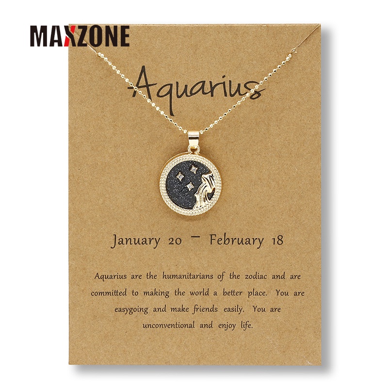 Vòng cổ Mặt Hình 12 Cung Hoàng Đạo Thời Trang Cho Nam Nữ