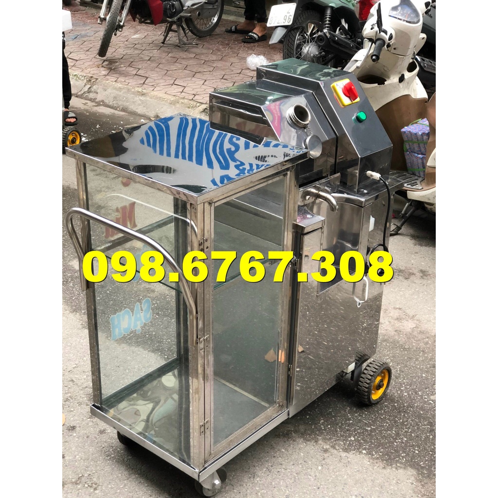 Máy ép nước mía , Xe Nước Mía Tủ Kính 1 Cây siêu sạch