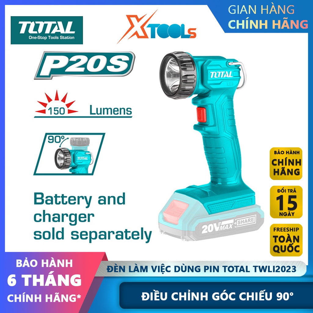 Đèn làm việc dùng pin Lithium-ion 20V total TWLI2023 - KHÔNG KÈM PIN VÀ SẠC [CHÍNH HÃNG][XTOOLS]