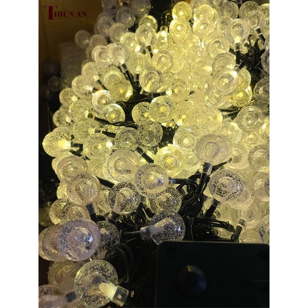 Đèn LED Trang Trí Năng Lượng Mặt Trời Bọt Nước và Hoa Anh Đào