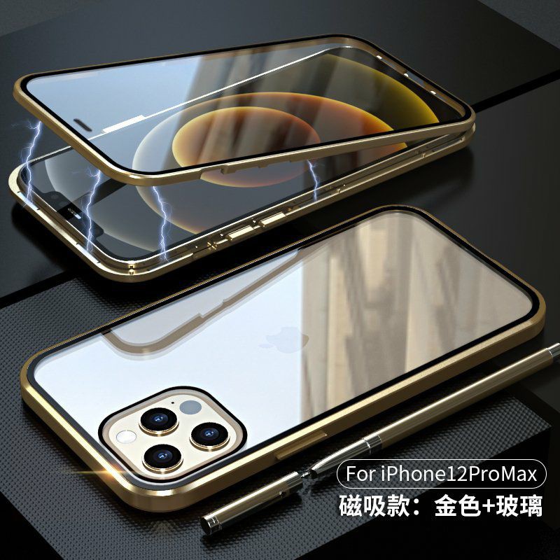 IPHONE12-Ốp nam châm 2 mặt cường lực cho IPHONE12 PRO MAX/12/12 PRO