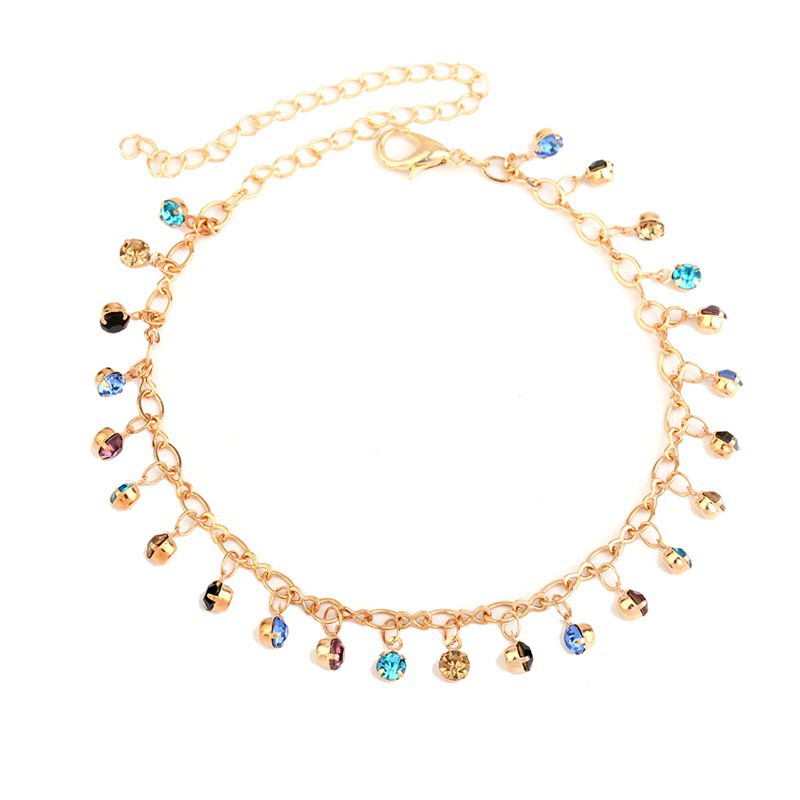 Lắc chân đính đá nhiều màu thiết kế thời trang | BigBuy360 - bigbuy360.vn