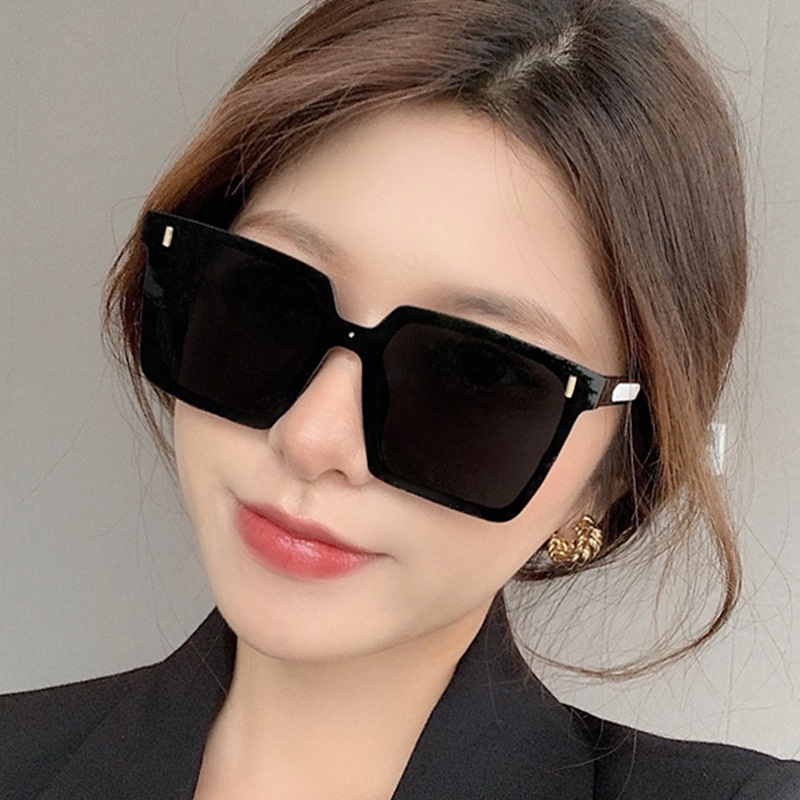 Kính Mát Gọng Vuông Cỡ Lớn Phong Cách Hàn Quốc Thời Trang Hè Cá Tính Cho Nam Nữ