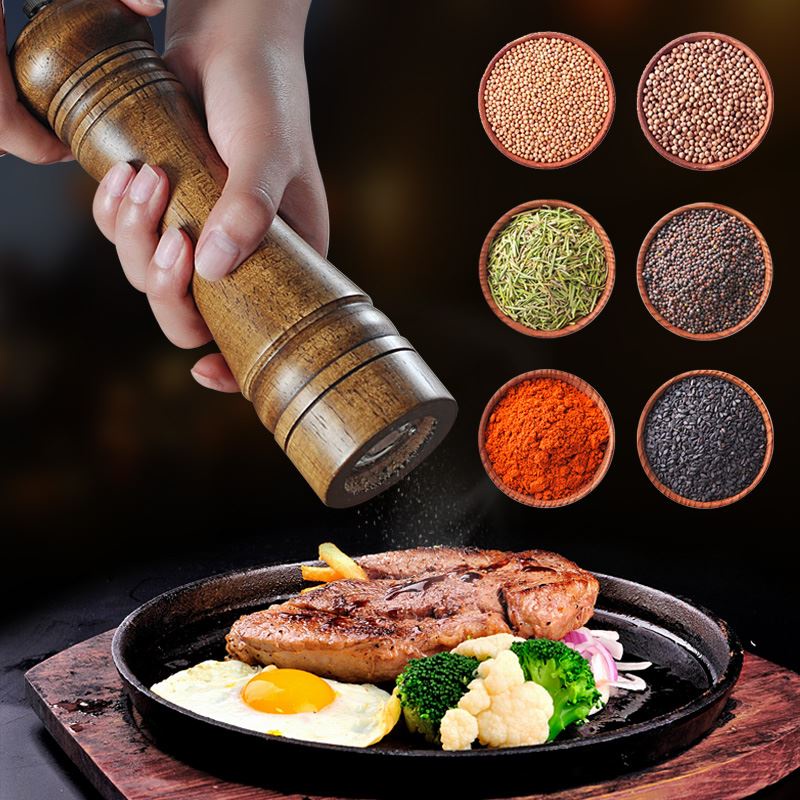 Dụng cụ xay tiêu bằng gỗ phong cách cổ điển