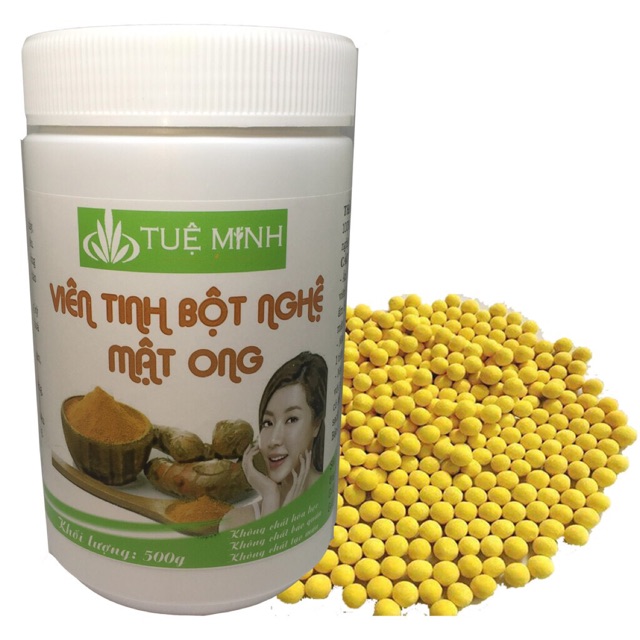 VIÊN TINH BỘT NGHỆ MẬT ONG TUỆ MINH HỘP 500gr