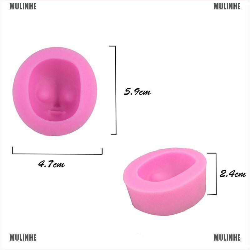 Khuôn Silicone Tạo Hình Đầu Cô Gái 3D Trang Trí Bánh DIY