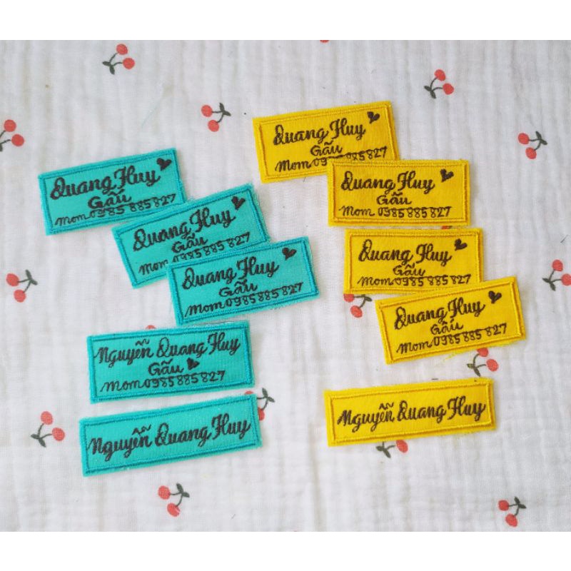 Bảng Tên Thêu theo yêu cầu