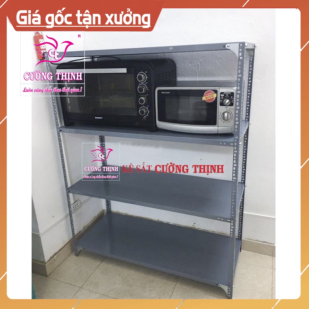 Kệ Sắt Đa Năng 4 Tầng, Cao 1m5 x Dài 1m x Rộng 30cm, Chứa đựng đồ đạc