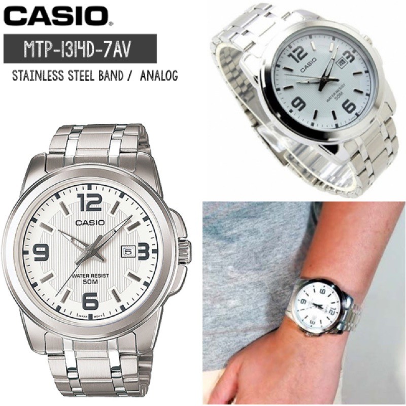 Đồng hồ nam dây kim loại Casio chính hãng Anh Khuê MTP-1314D-7AVDF