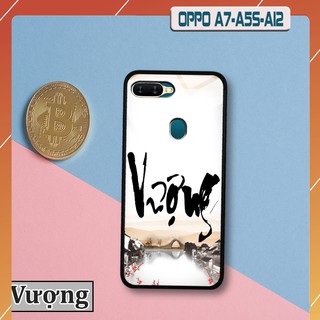 Ốp lưng kính 3D Oppo A12 in chữ thư pháp ý nghĩa