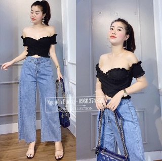 Áo len trễ vai