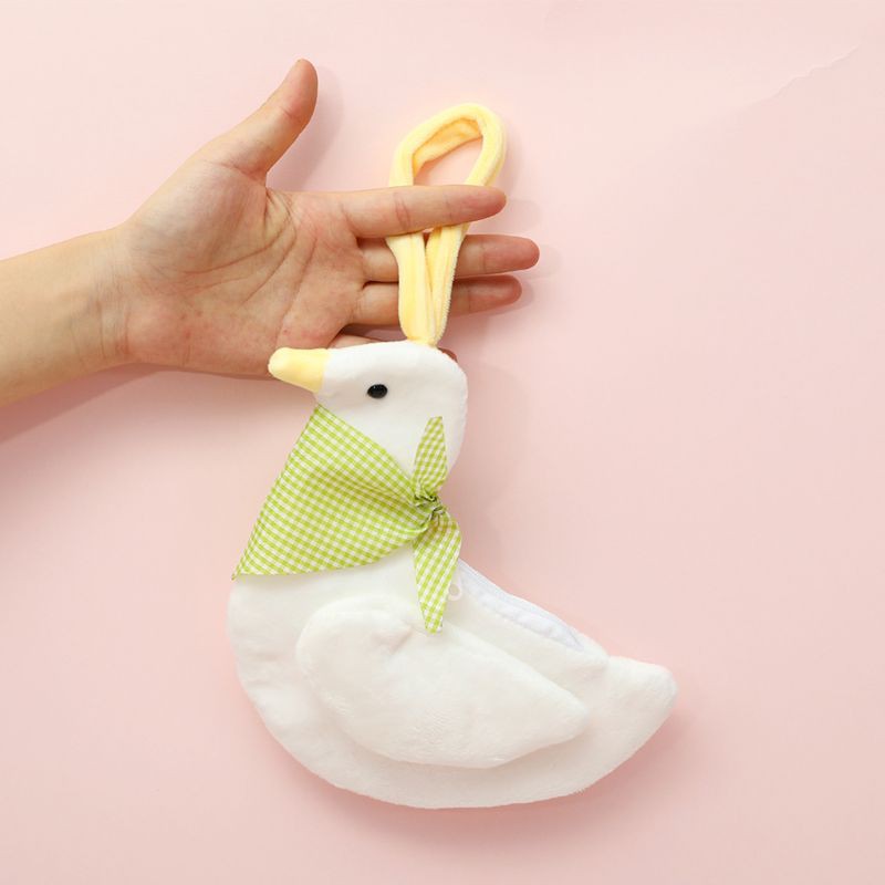 Ví đựng tiền xu thẻ thiết kế kiểu chú vịt con hoạt hình đáng yêu thời trang dành cho nữ