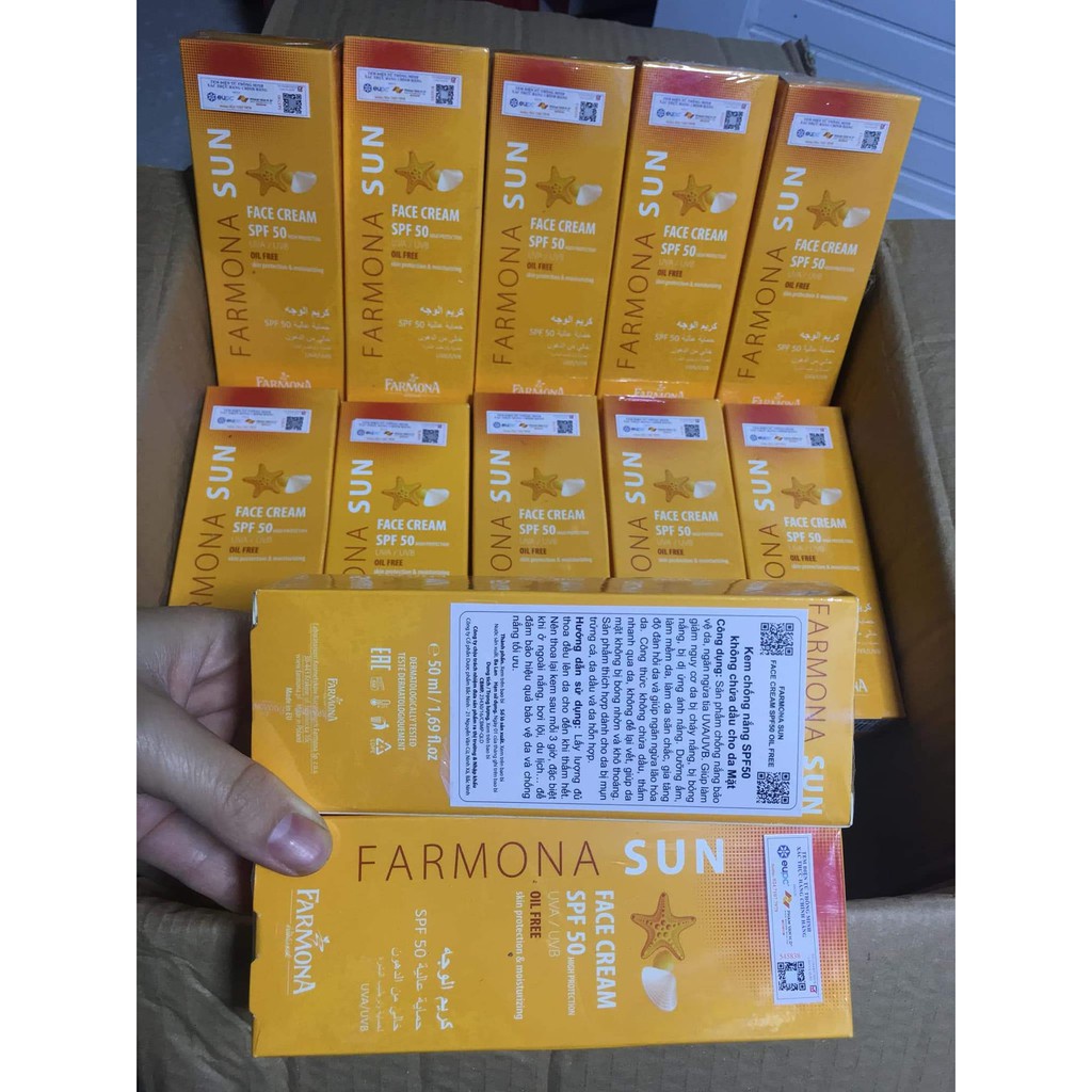 Kem Chống Nắng Kiềm Dầu Farmona Sun Face Cream Oil Free Spf 50 Cho Da Dầu Mụn - Chính Hãng