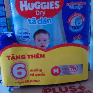 [Đủ size] Tả dán Huggies cho bé size S56,M76,L68,XL62