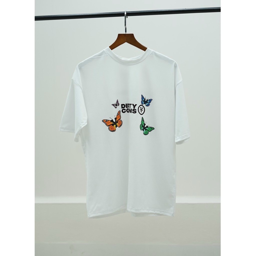 Áo phông form rộng tay lỡ unisex - Áo thun in hình con bướm cute - Sỉ áo thun số lượng lớn