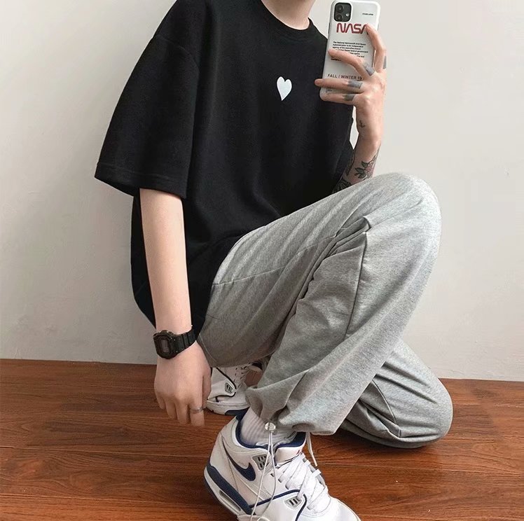 Áo Thun Tay Ngắn Cổ Tròn Phong Cách Mùa Hè Có 4 Màu Size S-5Xl