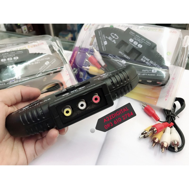 BỘ GỘP AV VÀO 3 CỔNG RA 1 CỔNG HÌNH ẢNH+ÂM THANH TIỆN LỢI