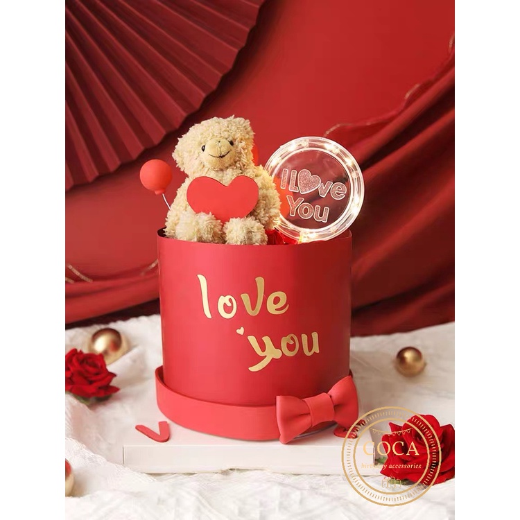 Đèn LED tròn chữ I LOVE YOU dùng trang trí tiệc, quà tặng, hộp quà, bó hoa, bánh kem