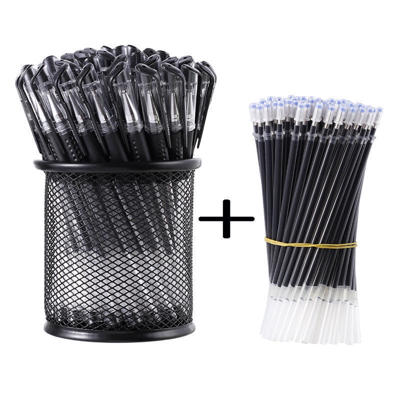 BÚT BI NƯỚC VĂN PHÒNG 0.5MM MỰC ĐỀU NÉT CHỮ ĐẸP, bộ 1 vỏ bút bi nước kèm 6 lòng BB06