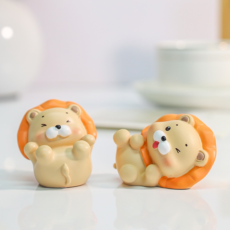 Mô hình tượng sư tử Leo dễ thương làm quà tặng, trang trí bàn học, bàn làm việc, taplo ô tô, tiểu cảnh Mee Store