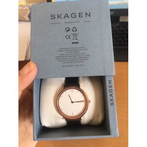 Đồng Hồ Nữ Skagen Womens An SKW2608 34mm chống nước dây da đen Mới 100%