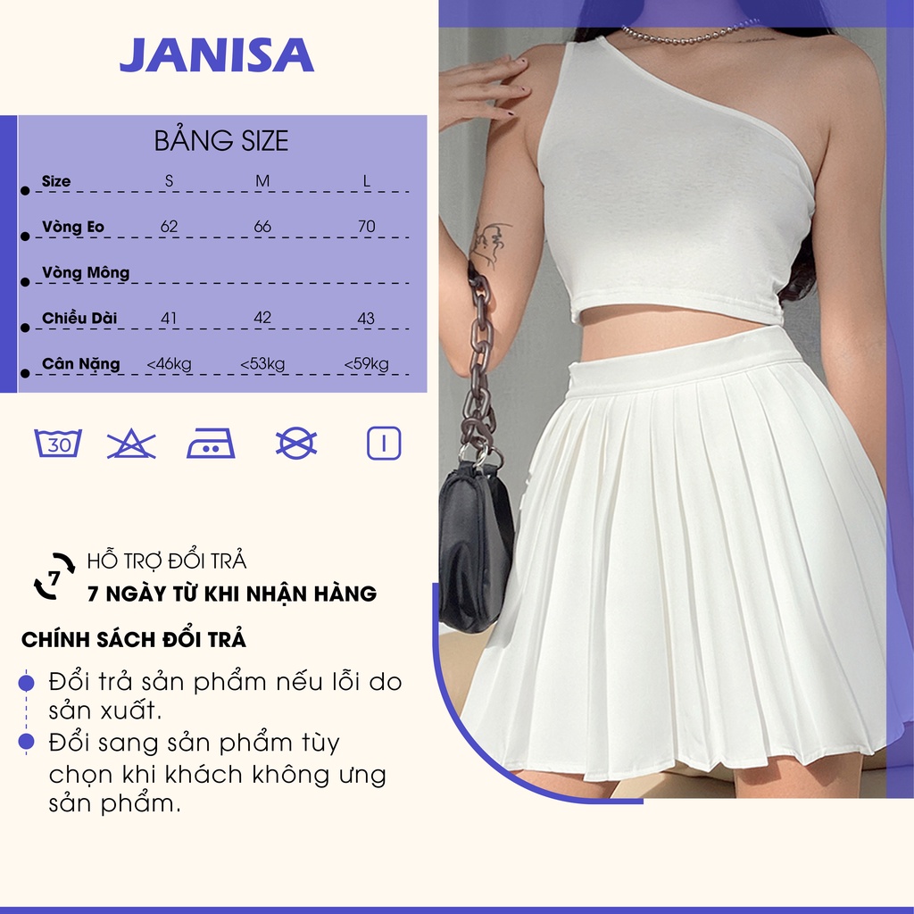 Chân váy xếp ly tennis ngắn công sở bigsize kiểu JANISA CV08 | BigBuy360 - bigbuy360.vn