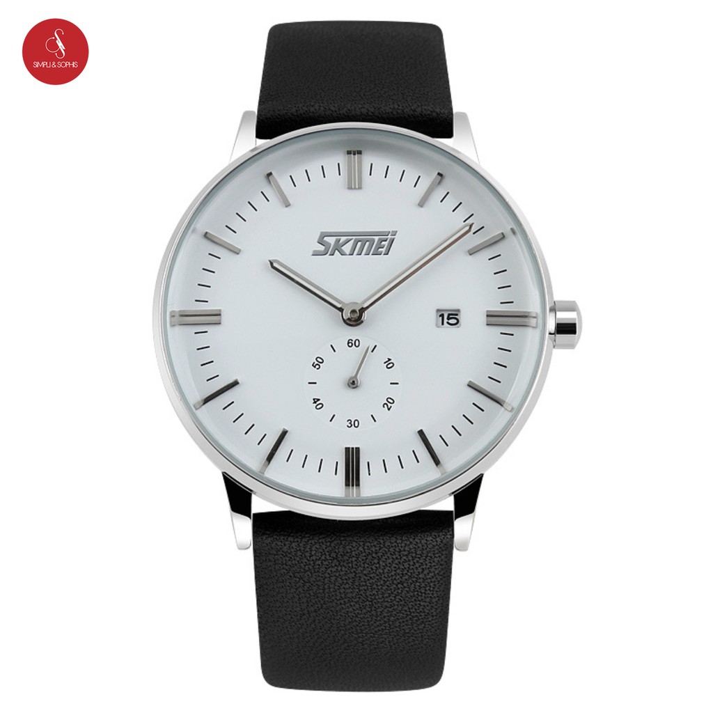 Đồng hồ nam SKMEI 9083 cao cấp 40mm (Trắng) + Tặng hộp đựng đồng hồ thời trang